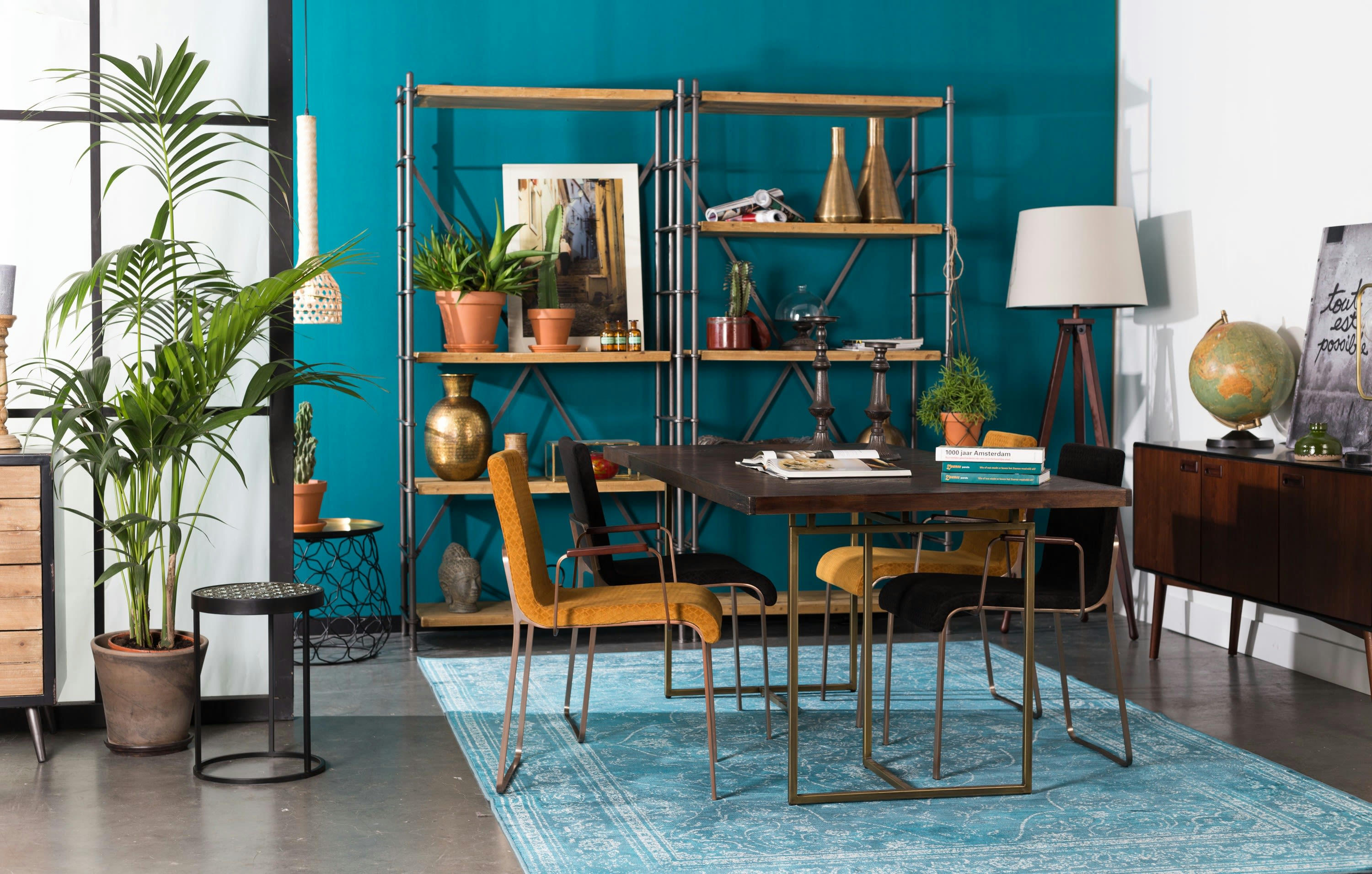 CLASS - Grande table en bois marron