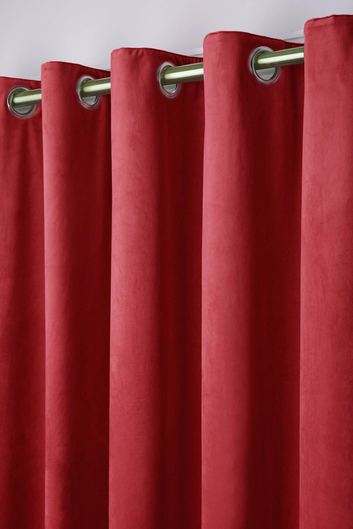 Laurence Llewelyn-Bowen Montrose' Velvet Blackout-Coated Pair of Eyelet Curtains