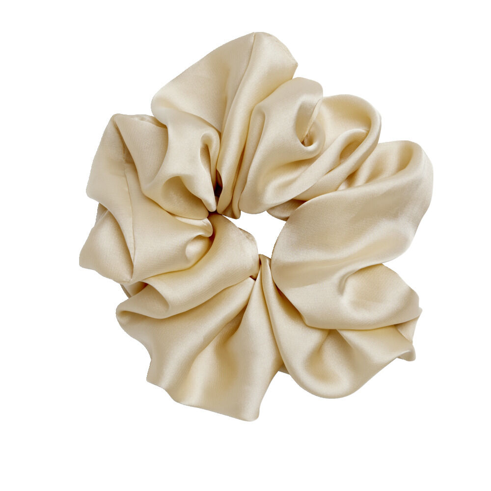 Chouchou satiné beige