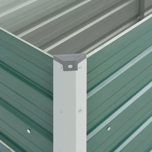 NNEVL Garden Raised Bed Galvanised Steel 160x40x45 cm Green
