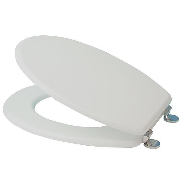 Abattant Wc MDF Blanc - MSV - Universel - Accessoires de salle de bain
