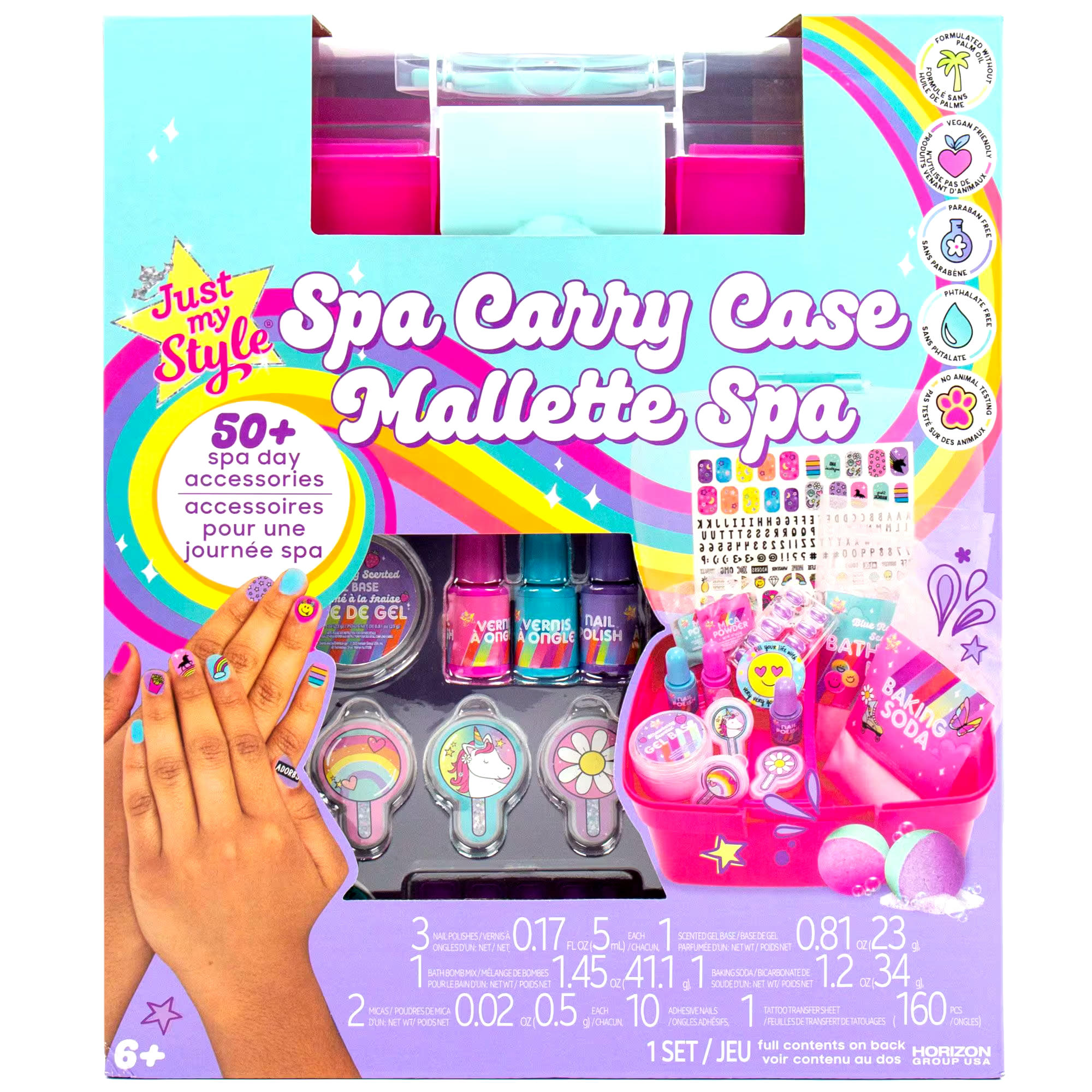 Just My Style All-in-One Spa Carry Case, Ages 6+