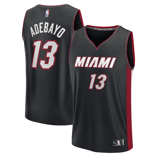 Bam Adebayo Miami Heat  Youth Fast Break Replica Player Jersey - Black - Icon Edition