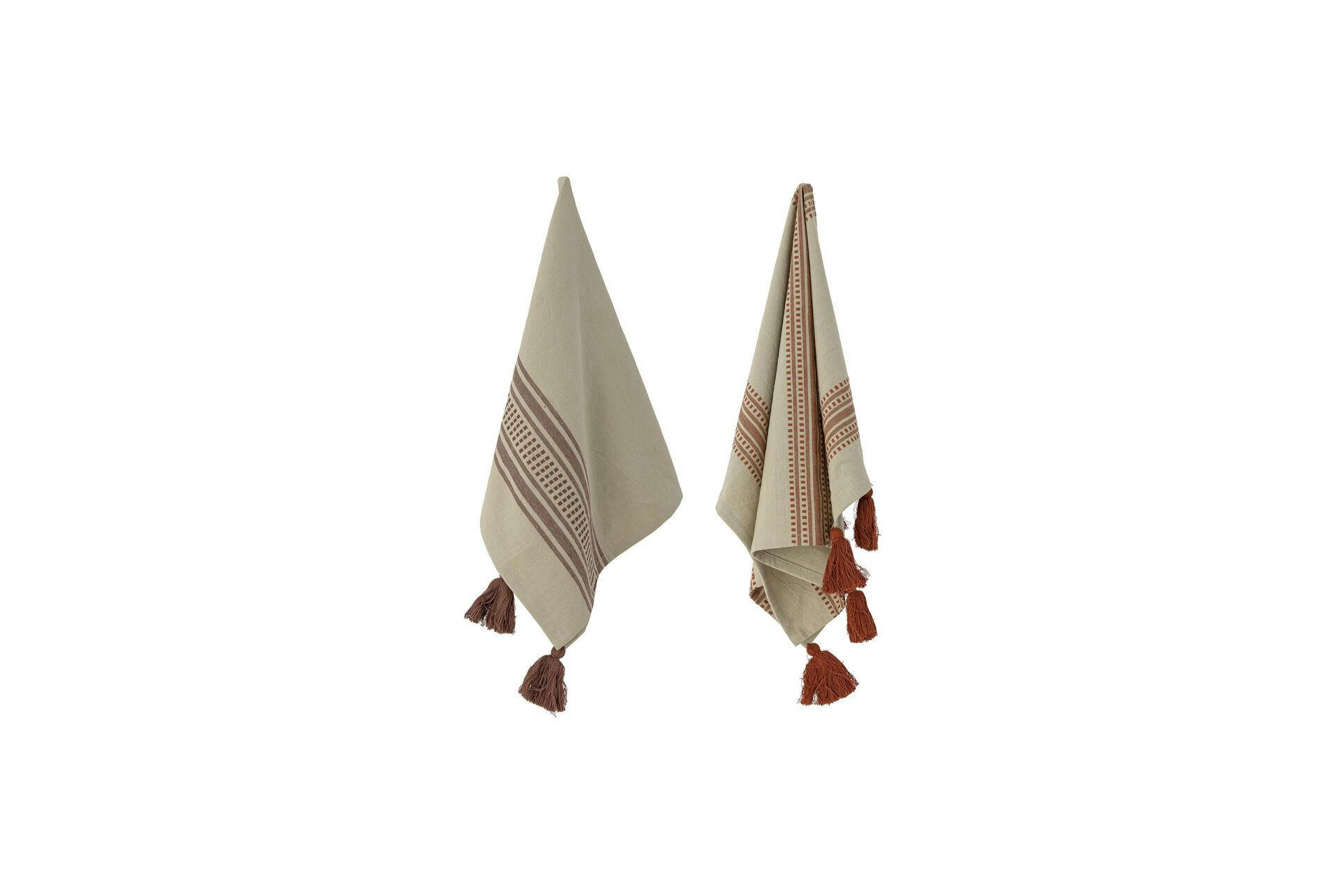 DALI - Serviette de cuisine en coton gris