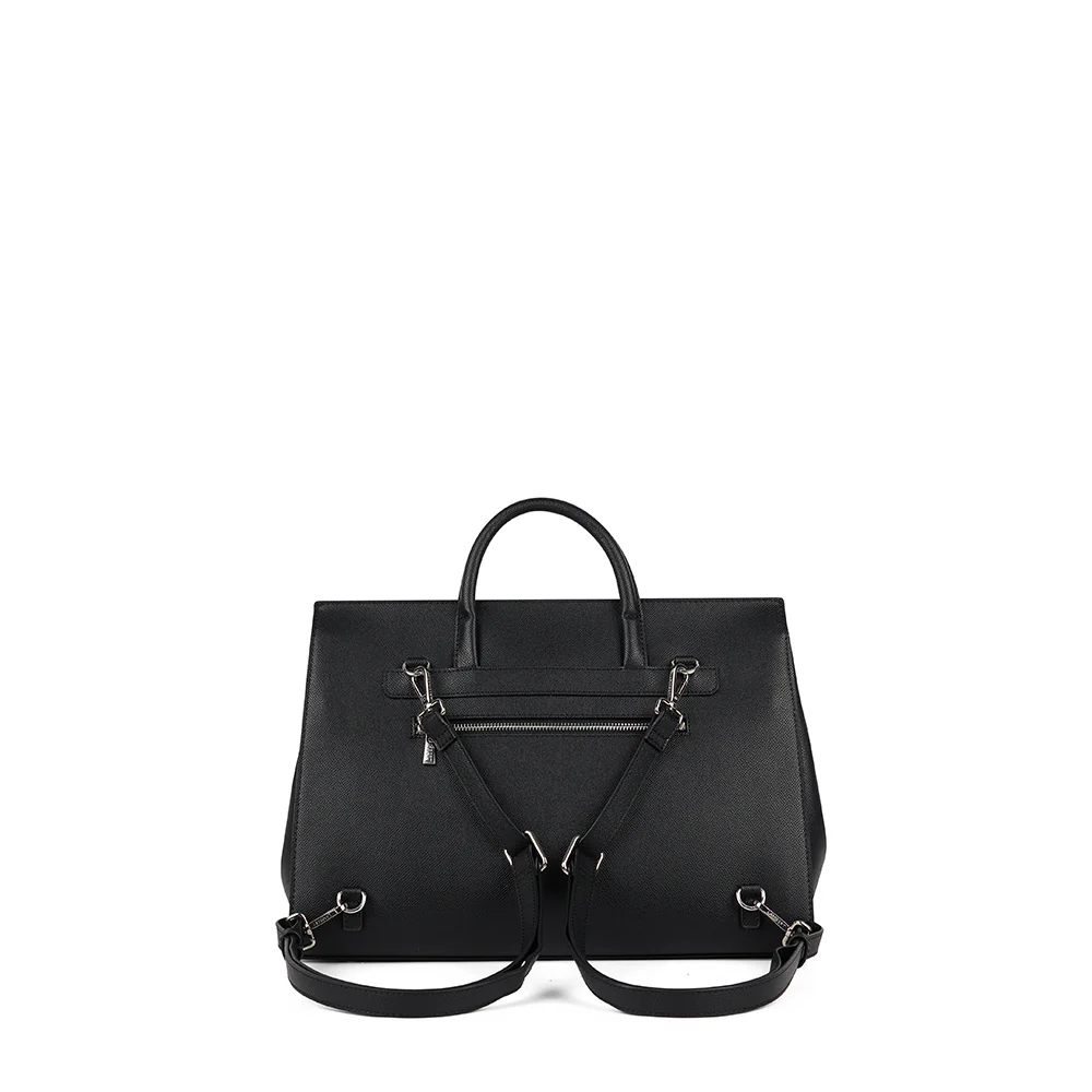 The Vivienne – 3-in-1 Black Backpack in Vegan Leather