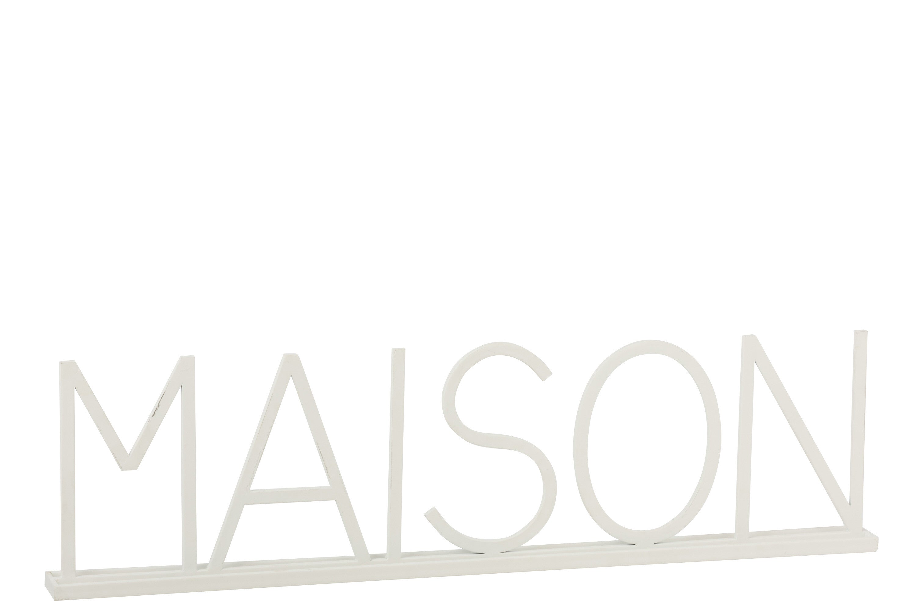 J-Line decoratie Maison - metaal - wit