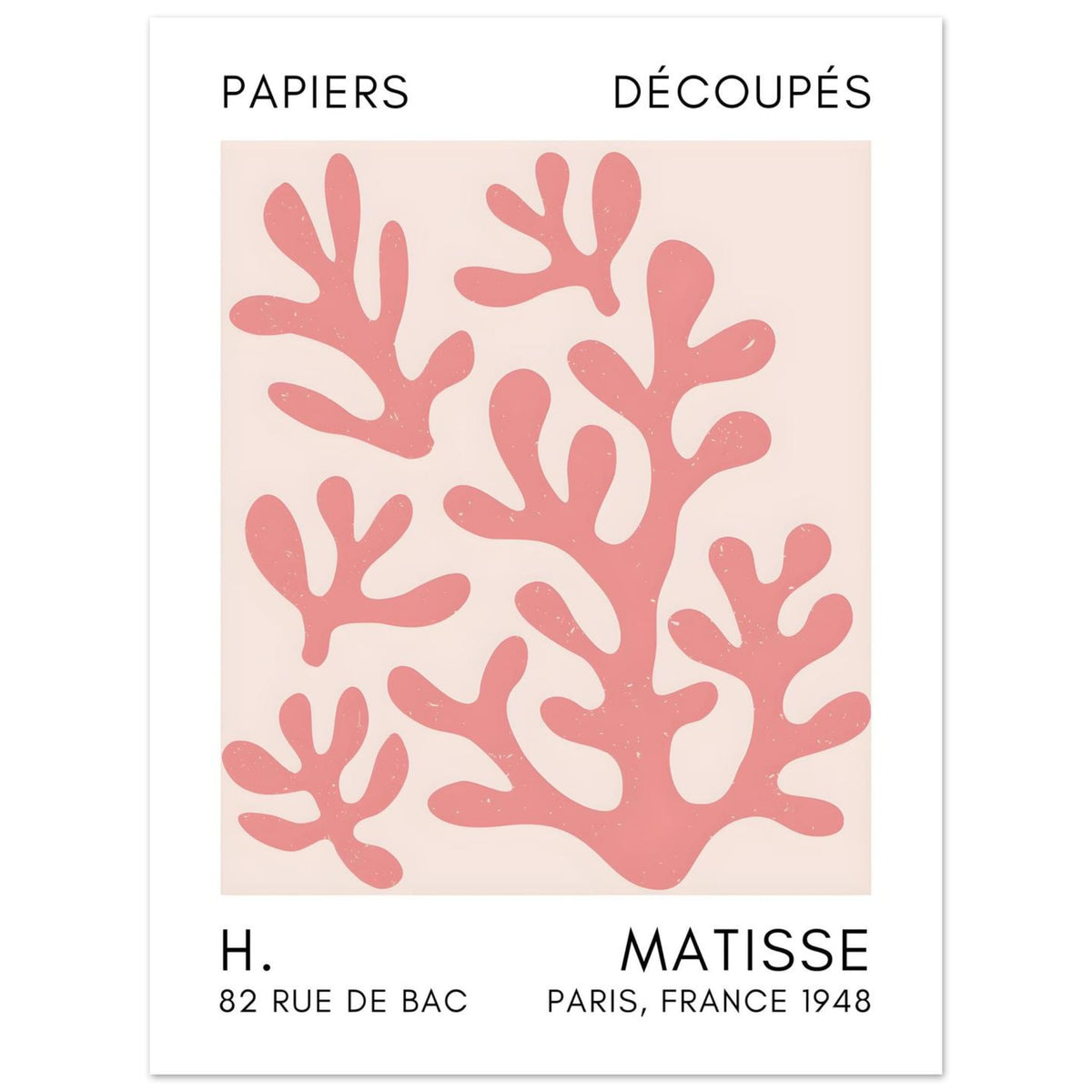Artfulprints Poster Matisse – Coral shadows taupe  - 30x40 cm - Taupe
