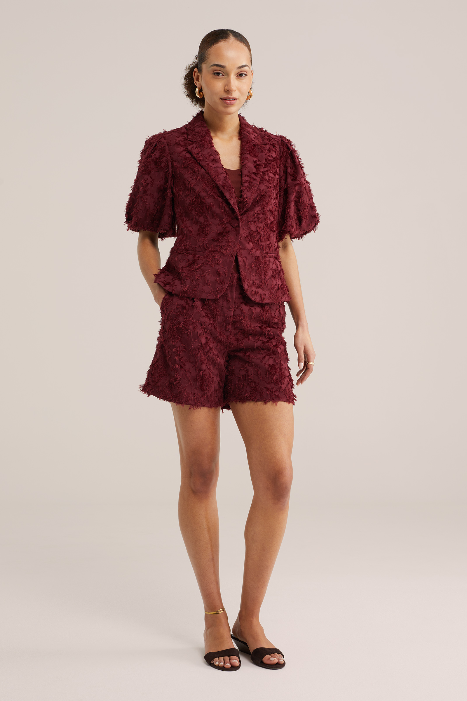 Dames short met structuur