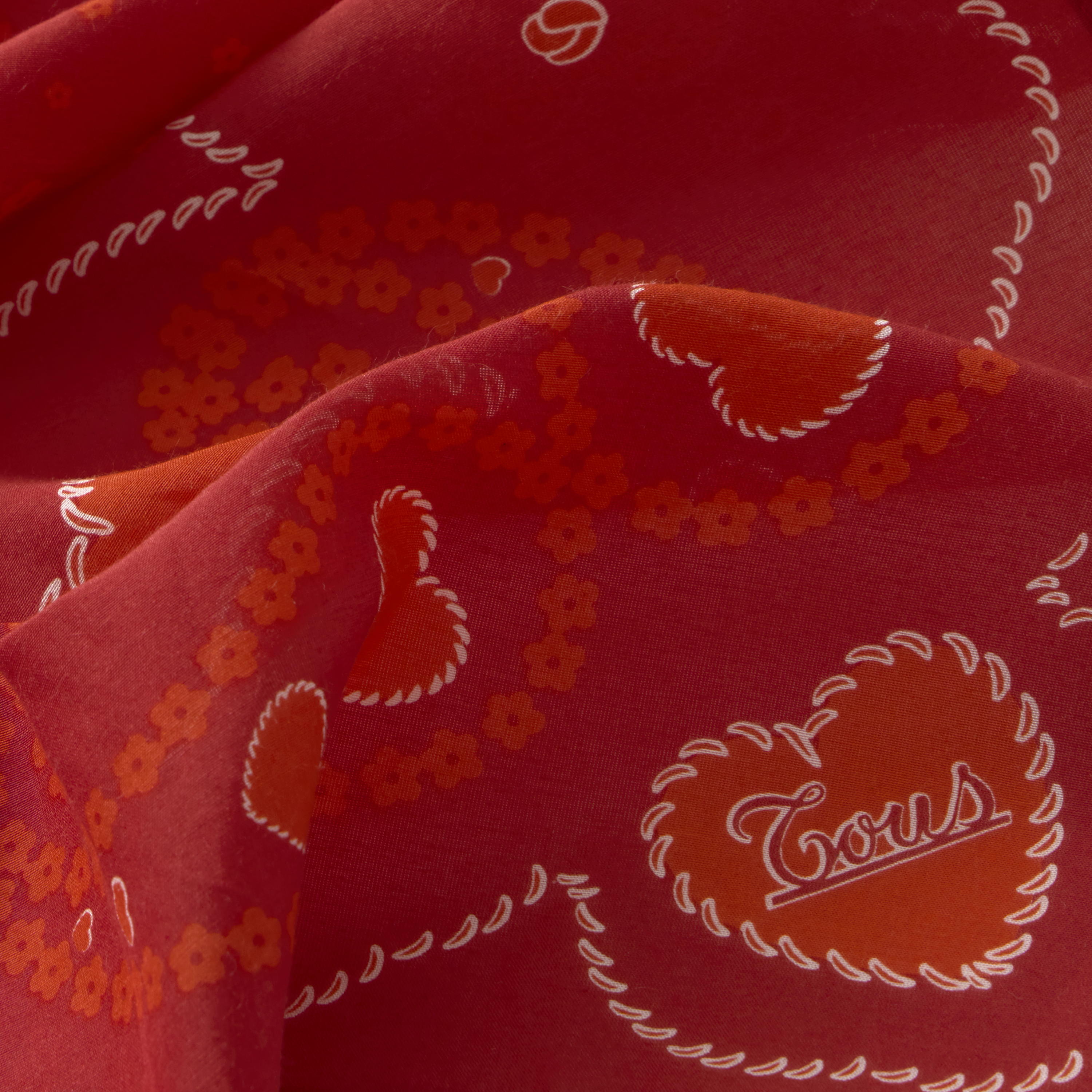 Pañuelo cuadrado rojo TOUS Motifs Paisley