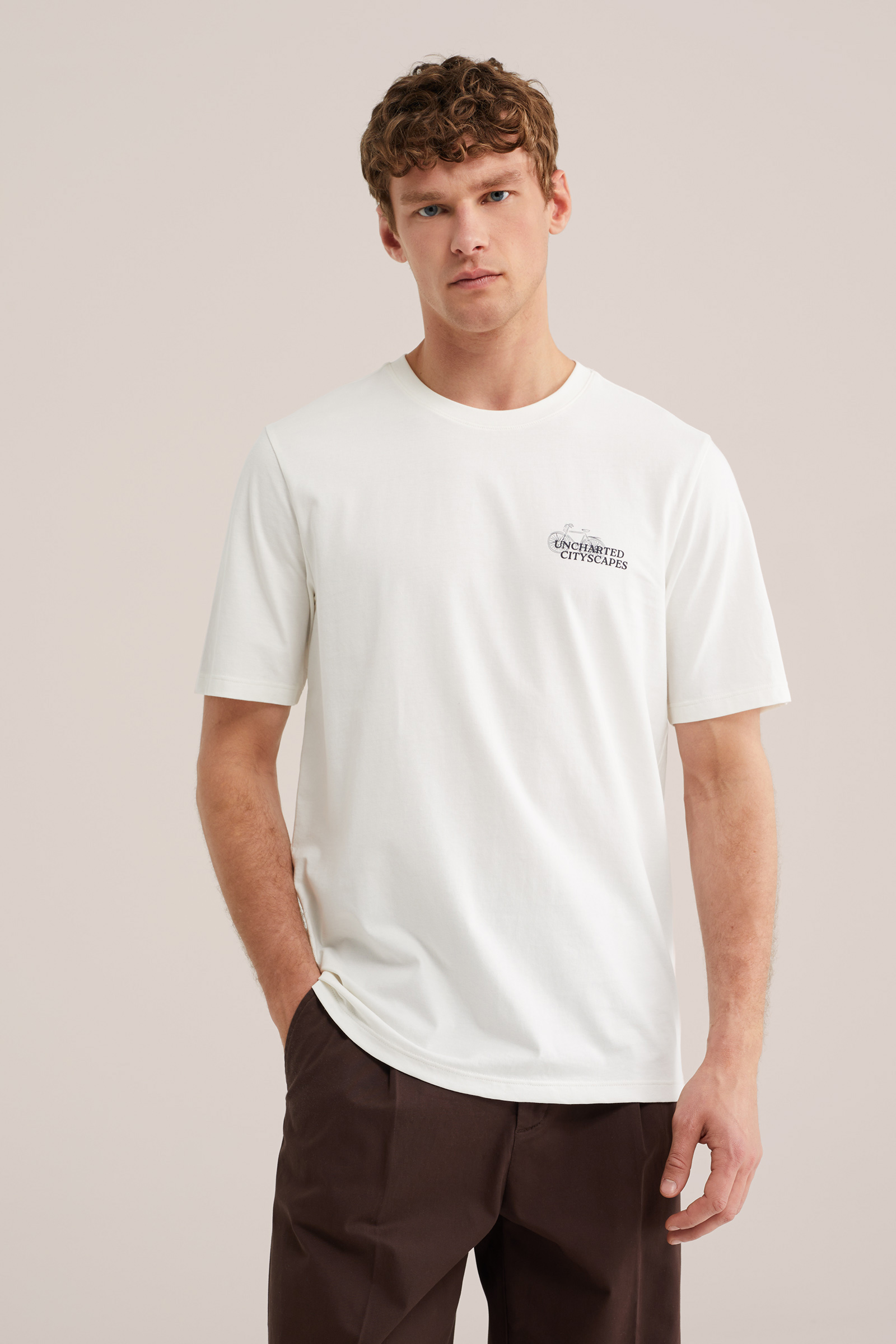 Heren regular fit T-shirt met print