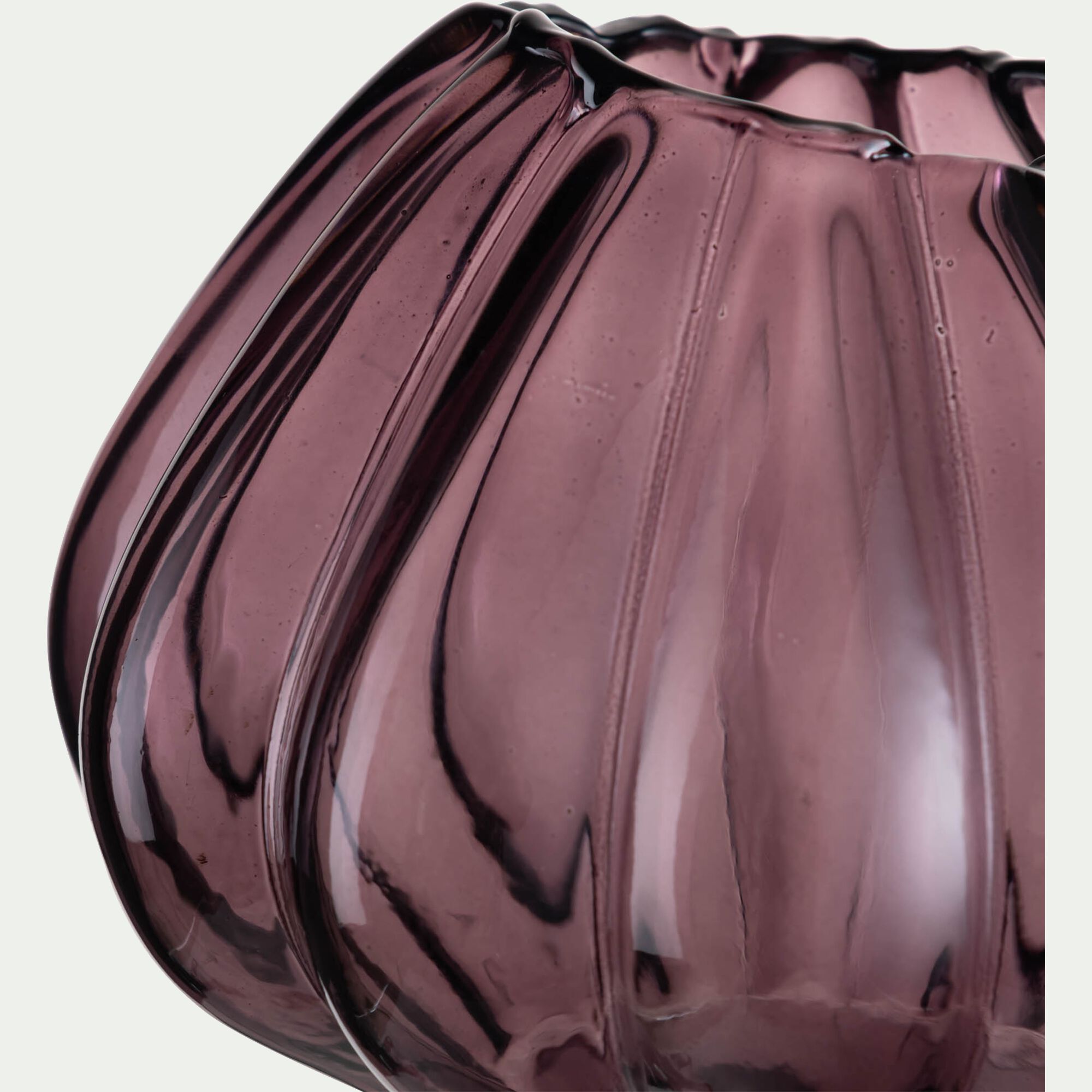 CATENAY - Petit vase en verre h12,3cm - violet