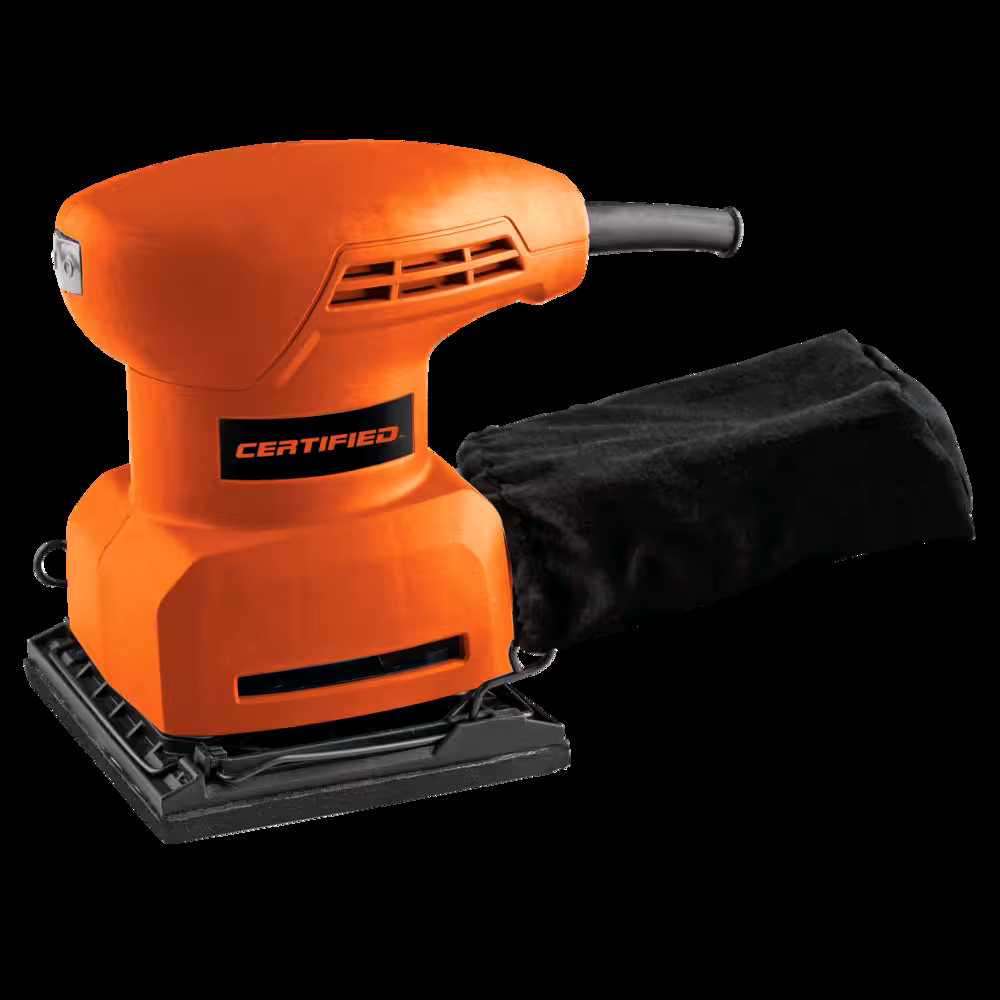 Certified 2218 2A Corded Single-Speed Sheet Sander with Dust Bag & Sandpaper, 1/4-in
