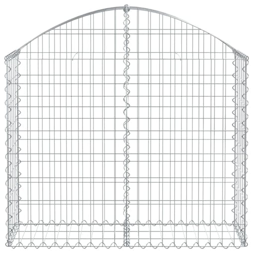 NNEVL Arched Gabion Basket 100x30x80/100 cm Galvanised Iron
