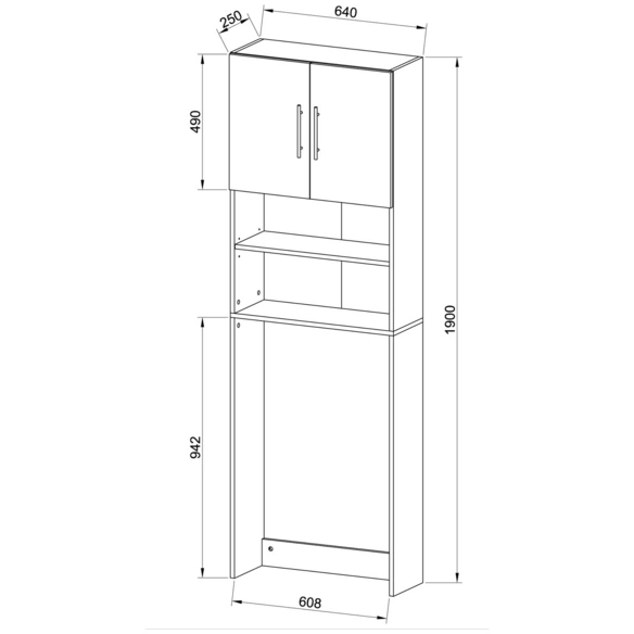 Waschmaschinenschrank »Jutas«, braun