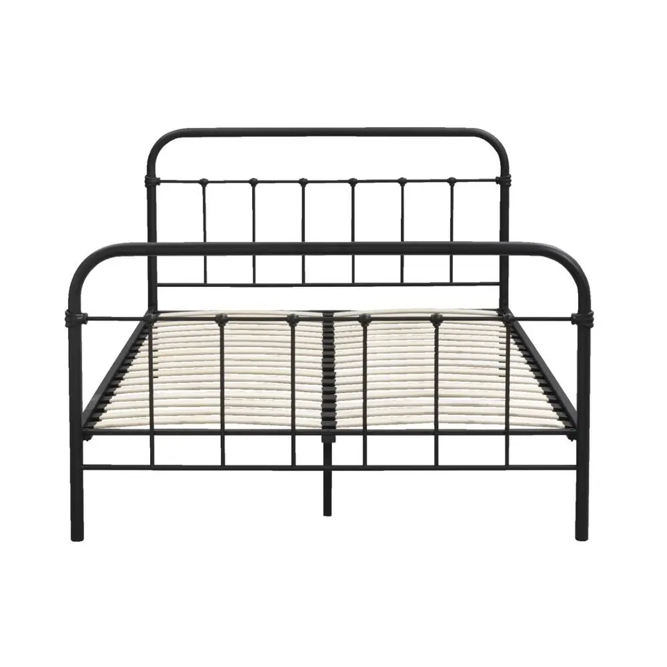 Bed Anne - mat antraciet - 140x200 cm