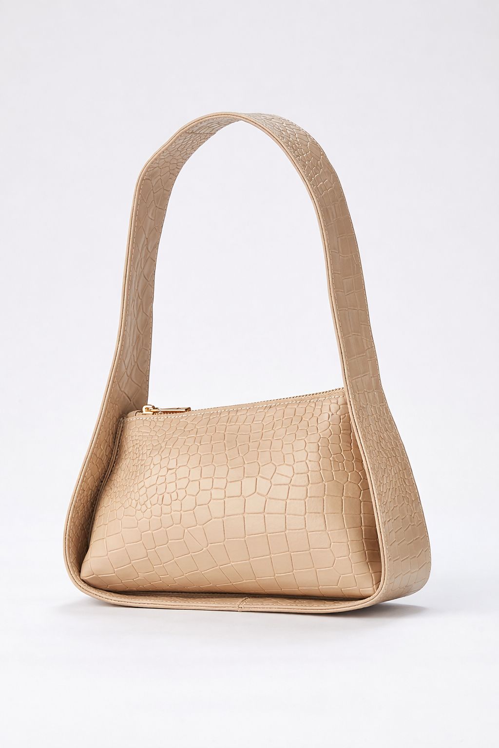 Belissh Asymmetric Croc Shoulder Bag