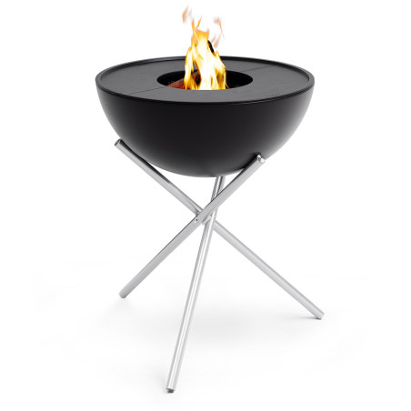 Brasero rond en acier émaillé Bowl 70 avec trépied et plancha - Höfats