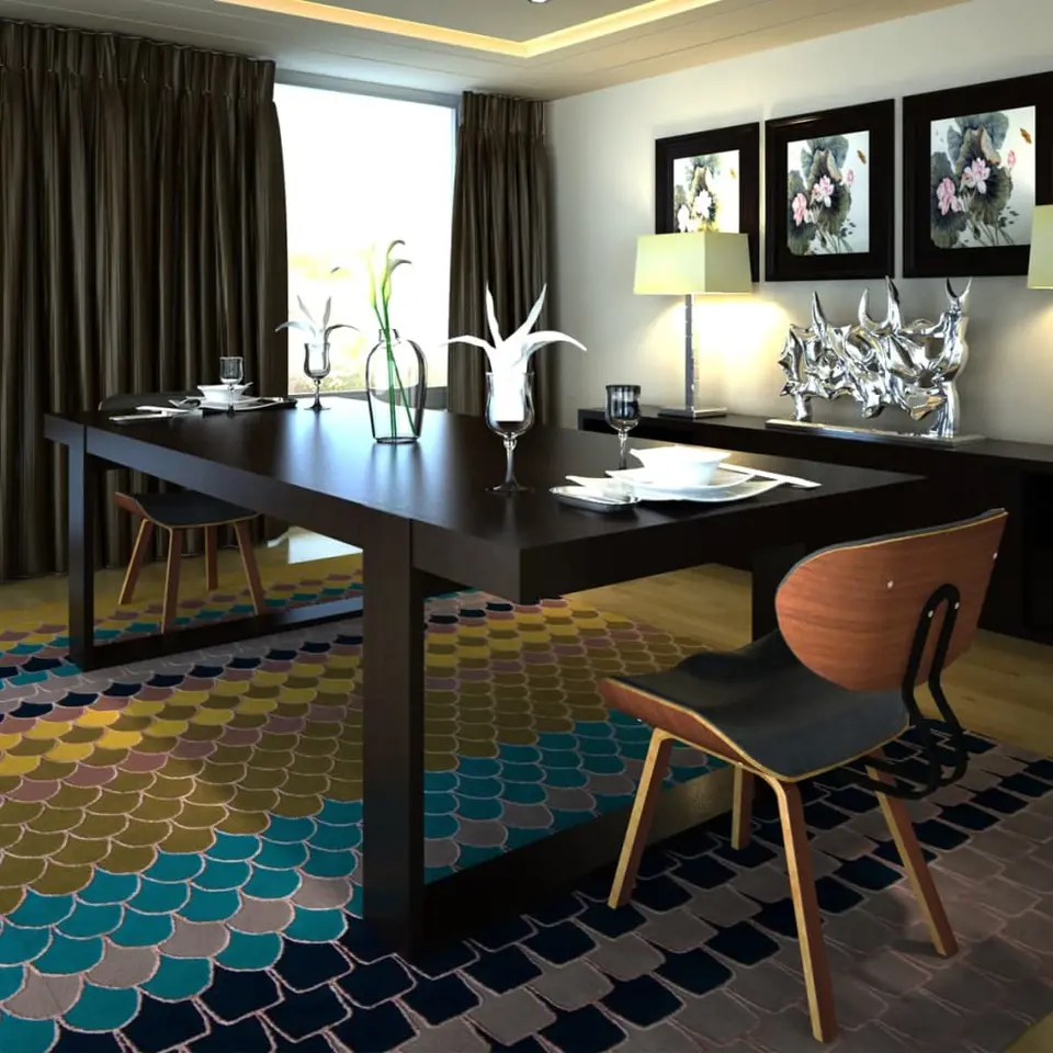 vidaXL - Eetkamerstoel - Zwart - Kunstleer - 2 stuks