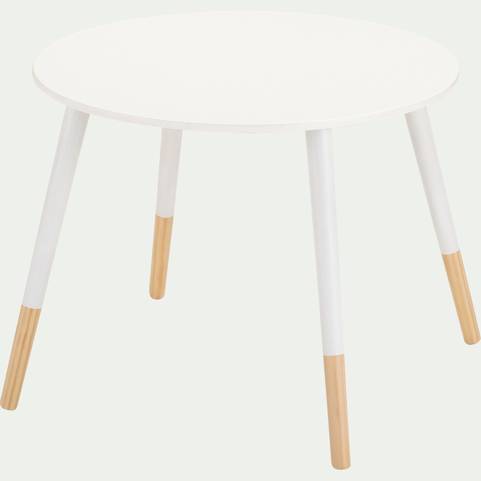 LOULOU - Table enfant en bois D60x47,7cm - blanc