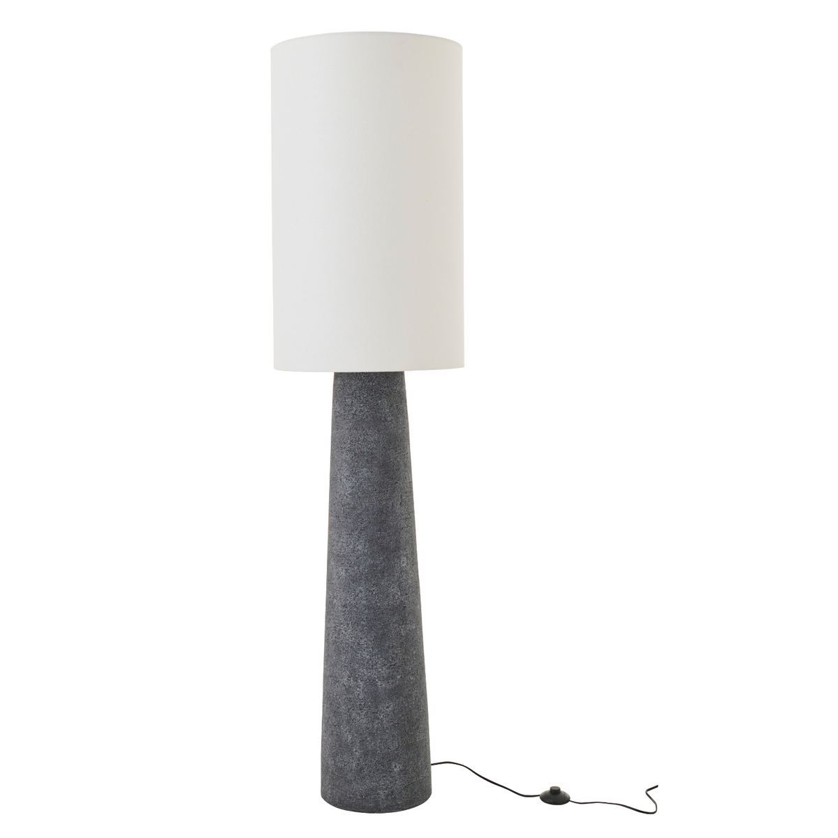 J-Line vloerlamp Ava - glas - zwart/wit - large