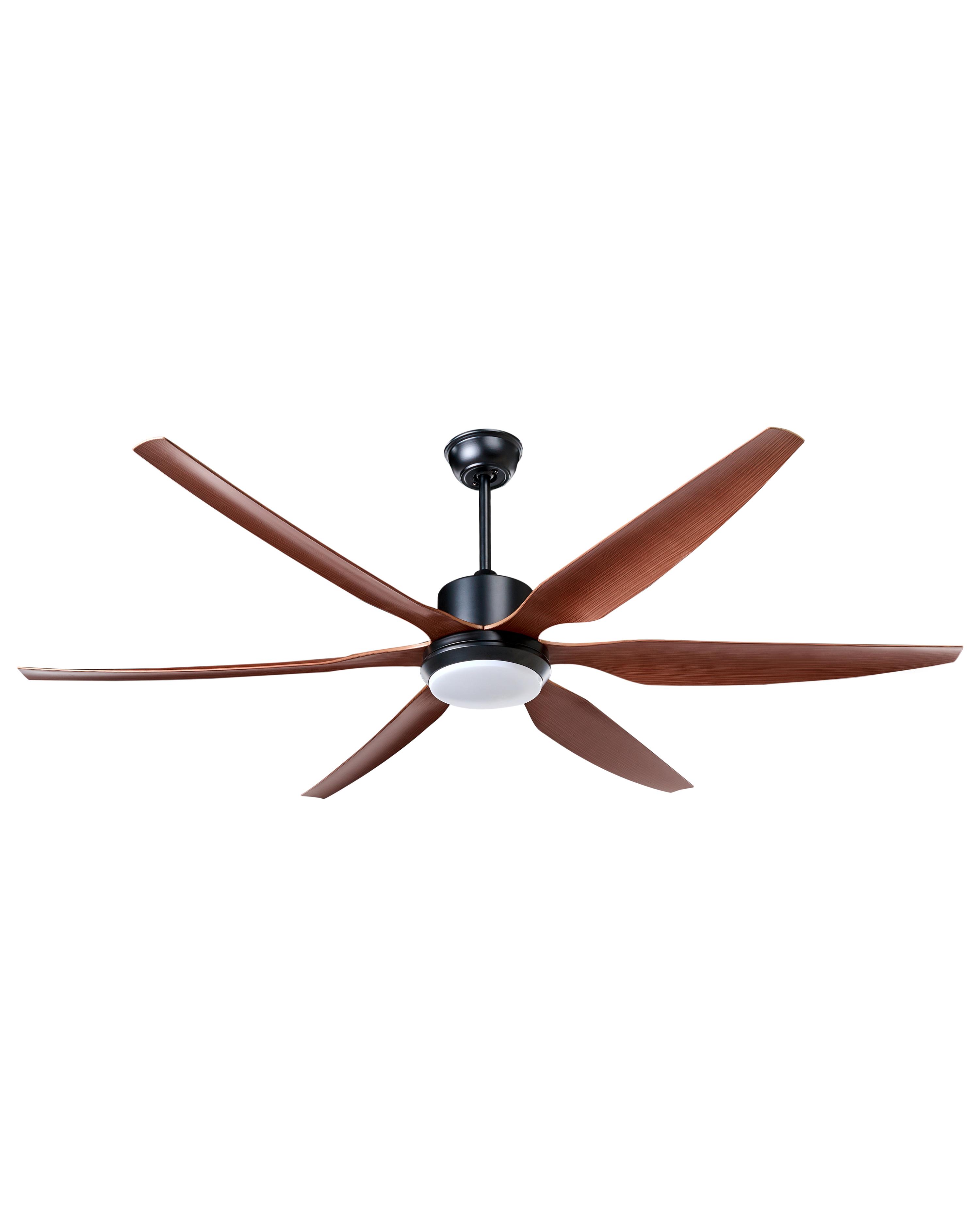 Ceiling Fan with Light VERDURE with Remote LED Brown