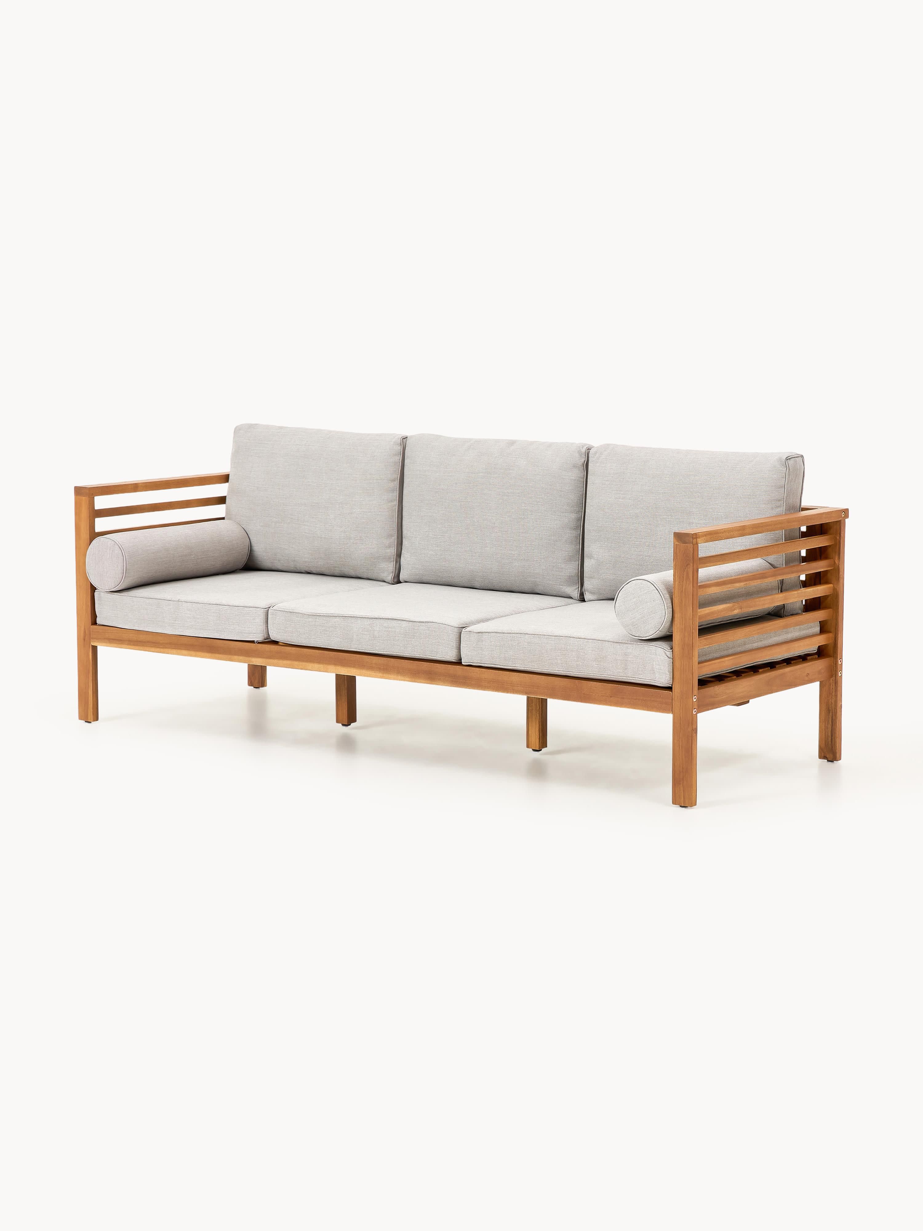 Garten-Loungesofa Bo (3-Sitzer) aus Akazienholz