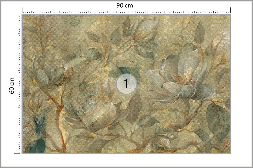 Fototapeta Magnolie w Stylu Vintage 90x60cm