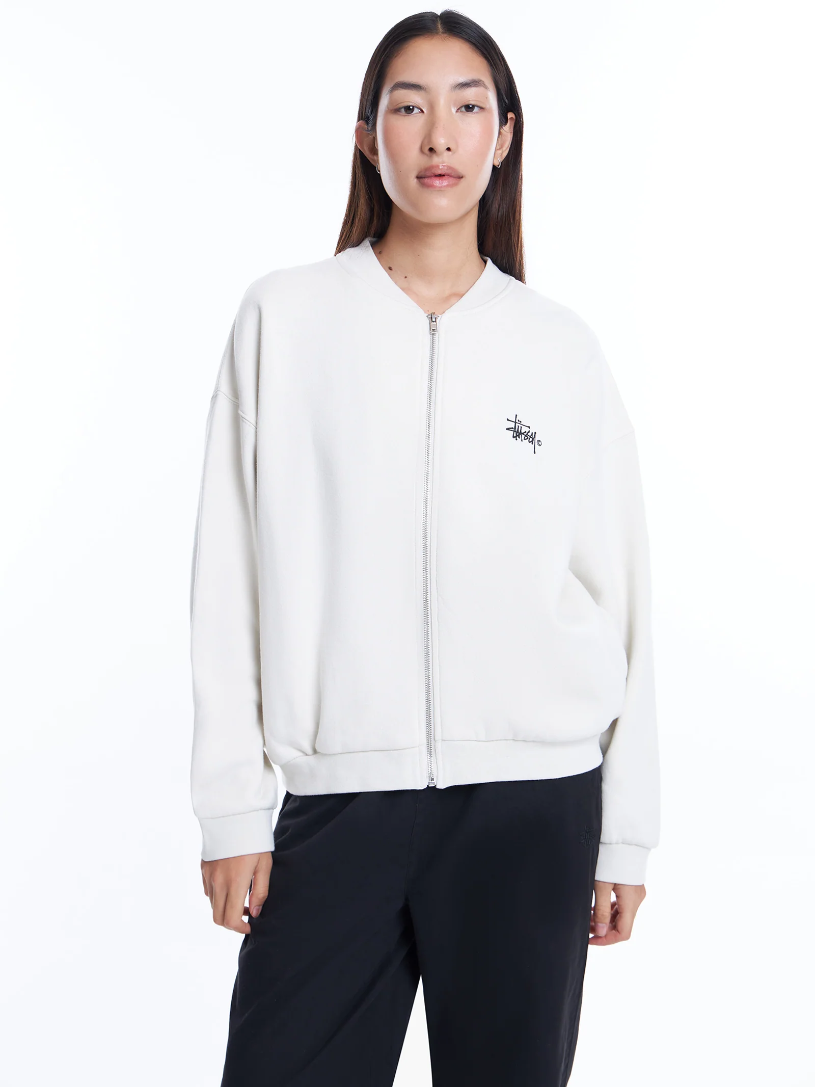 Graffiti Oversized Bomber Sweatshirt