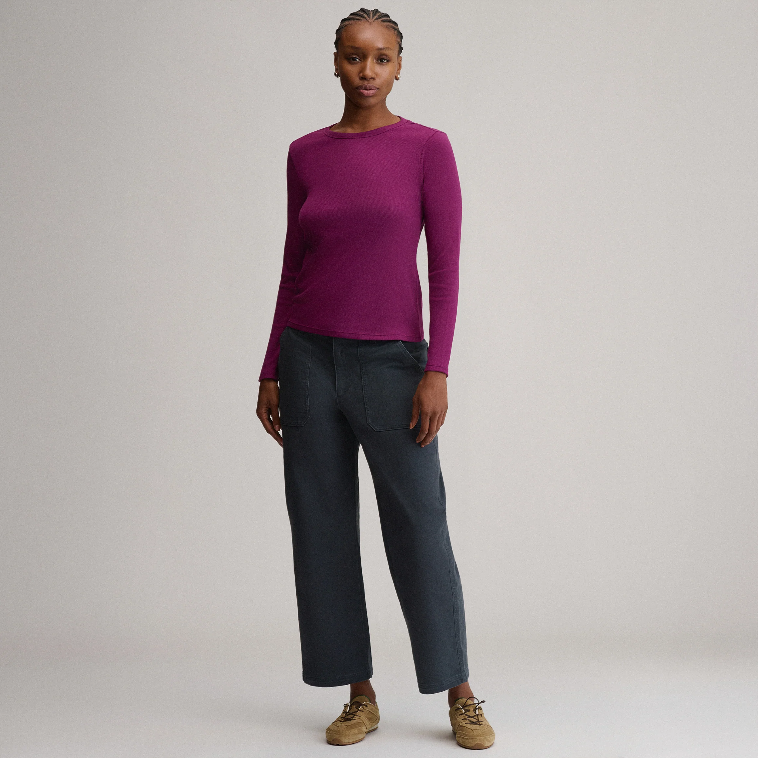 Women's Softline Rib Long-Sleeve Crew