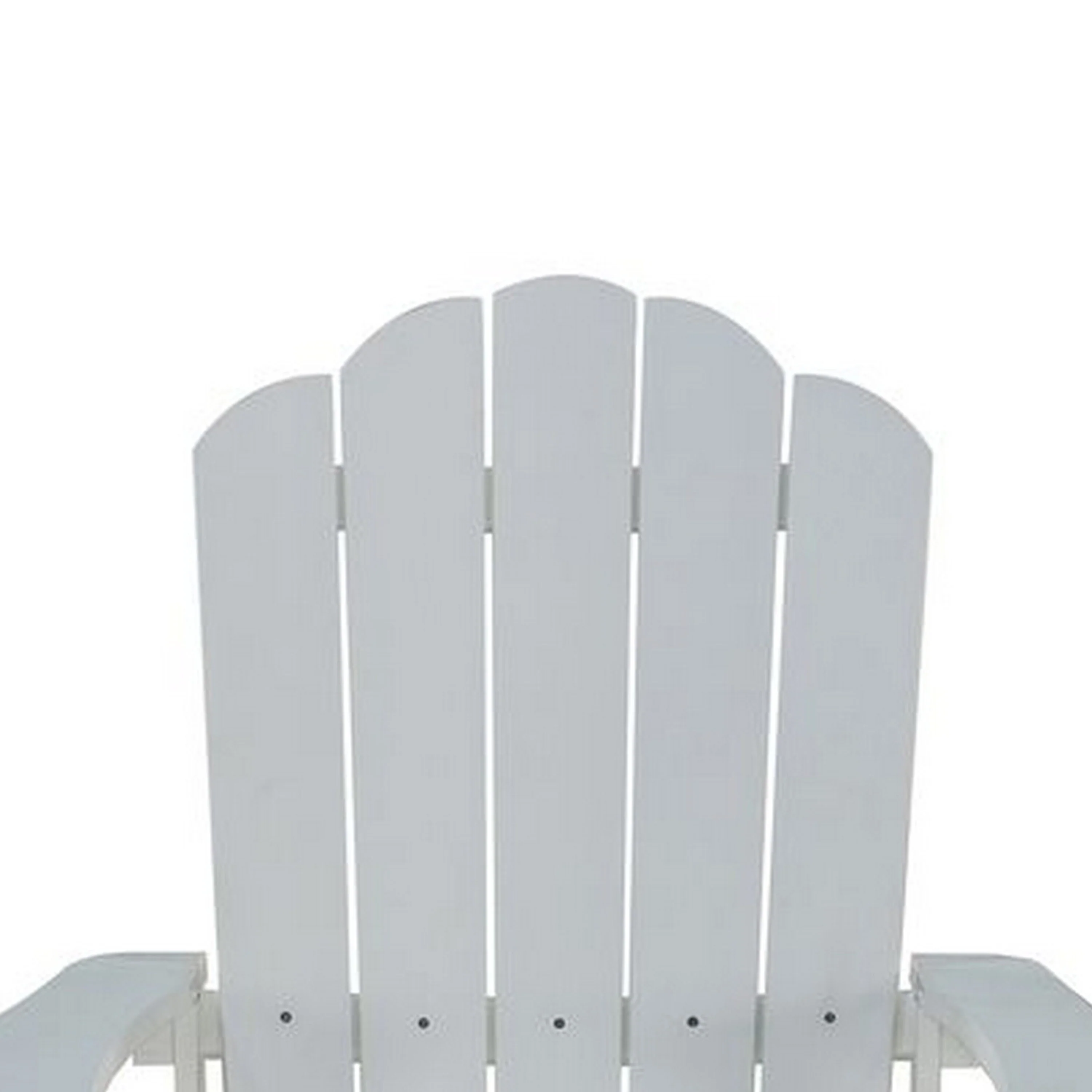 West Outdoor Patio Adirondack Chair, 30 Inch, Wood Style White Finish