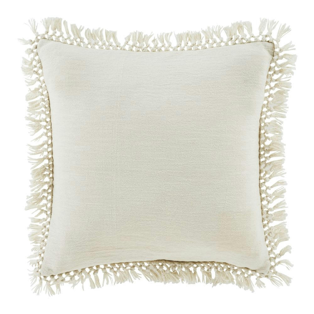 CASTELLU - Coussin en lin et coton écru 45x45