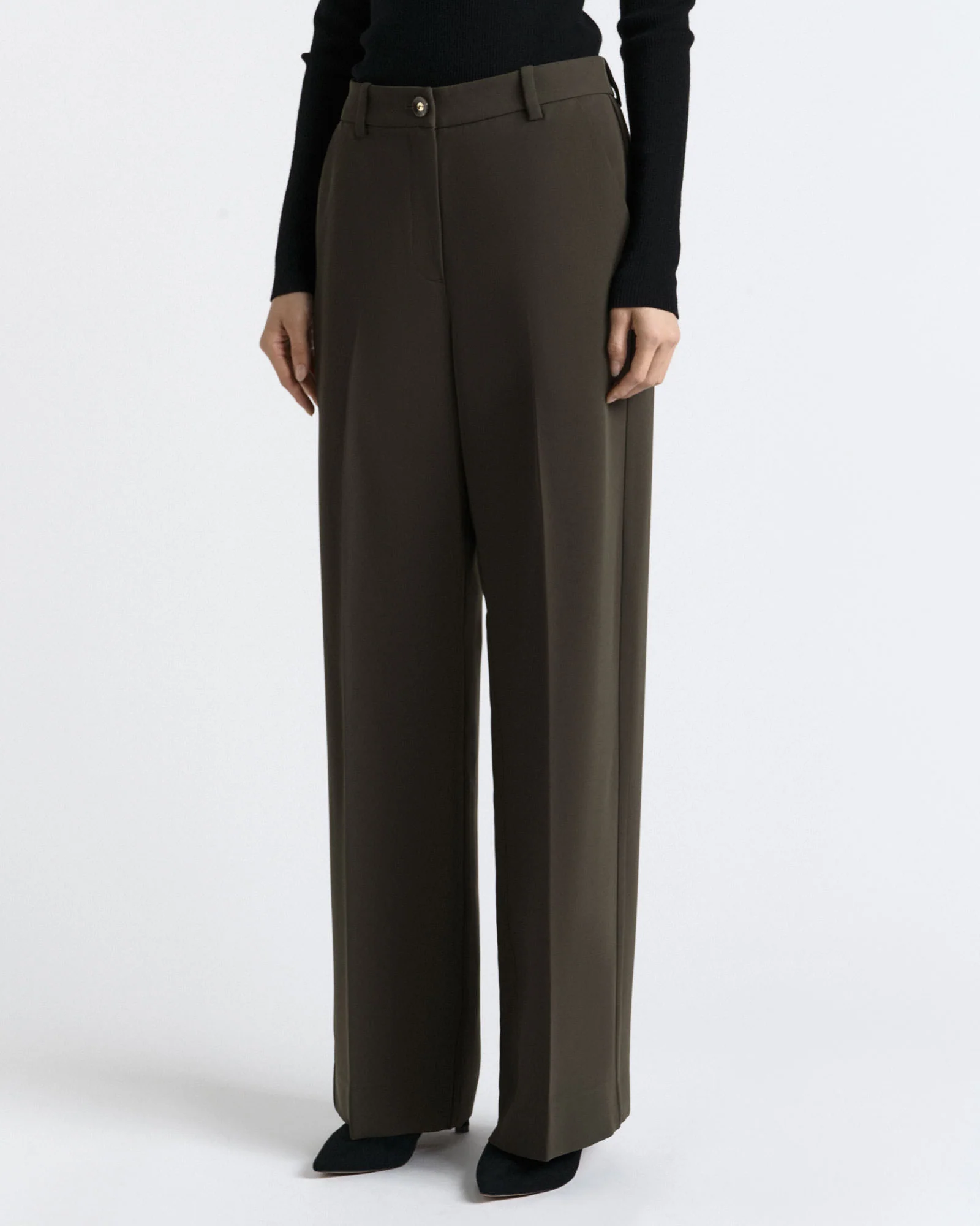 Double Weave Wide Leg Pant