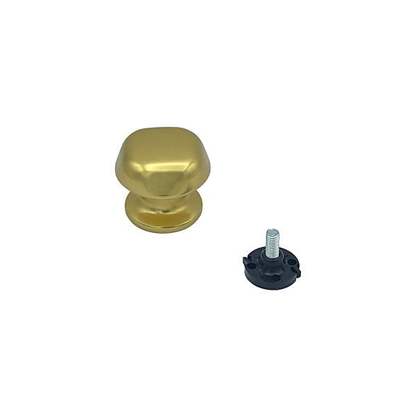 Bouton tirant de porte fixe D60 mm en aluminium Or poli - breveté