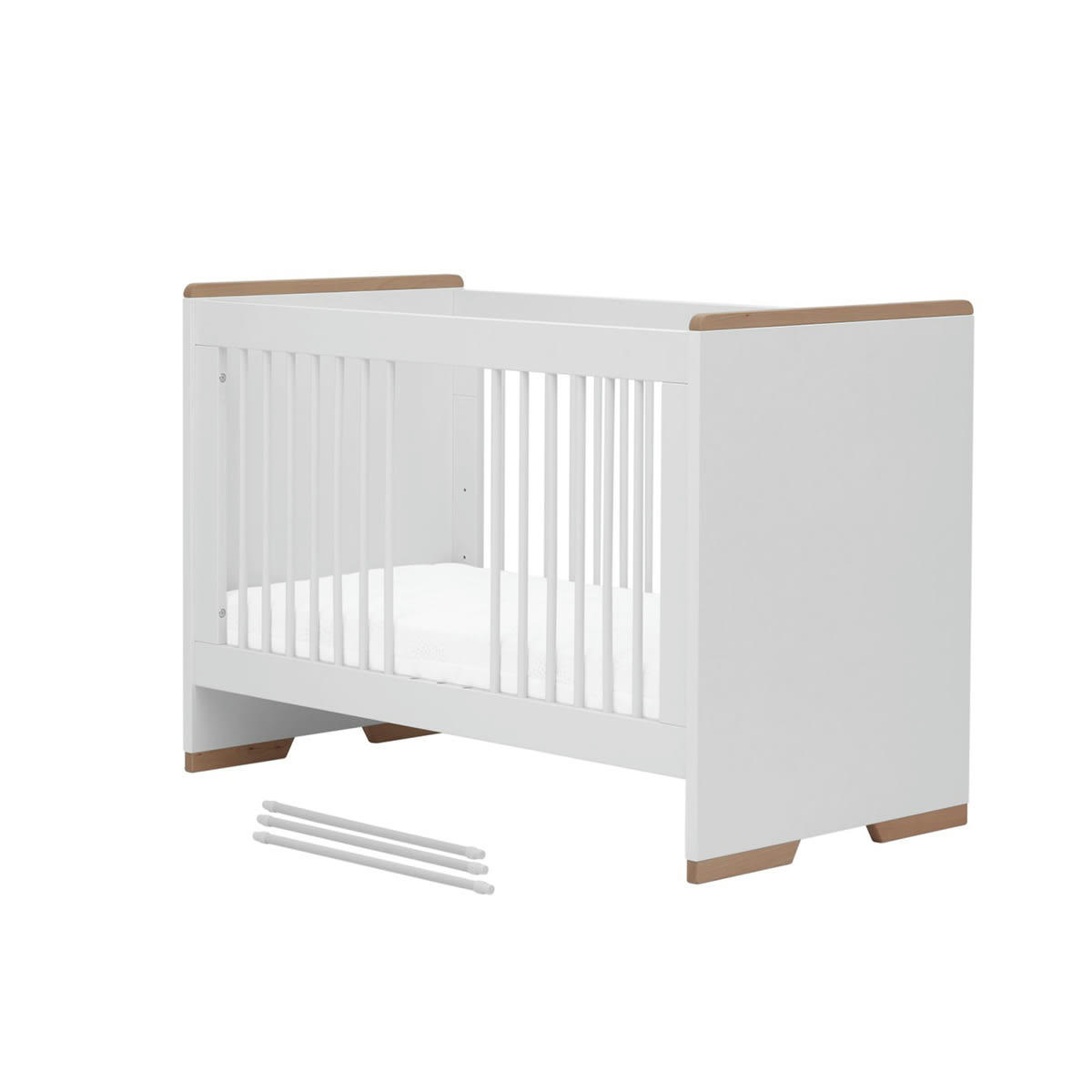 SNAP - Lit bébé 60x120 blanc naturel