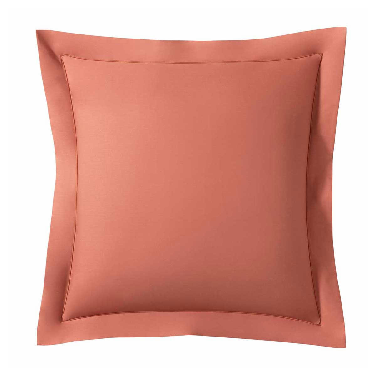 ROYAL LINE CORAIL - Taie d'oreiller en percale de coton corail 65x65