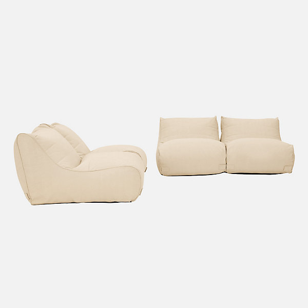 Lot de 4 chauffeuses extérieures oléfine beige - Pluma