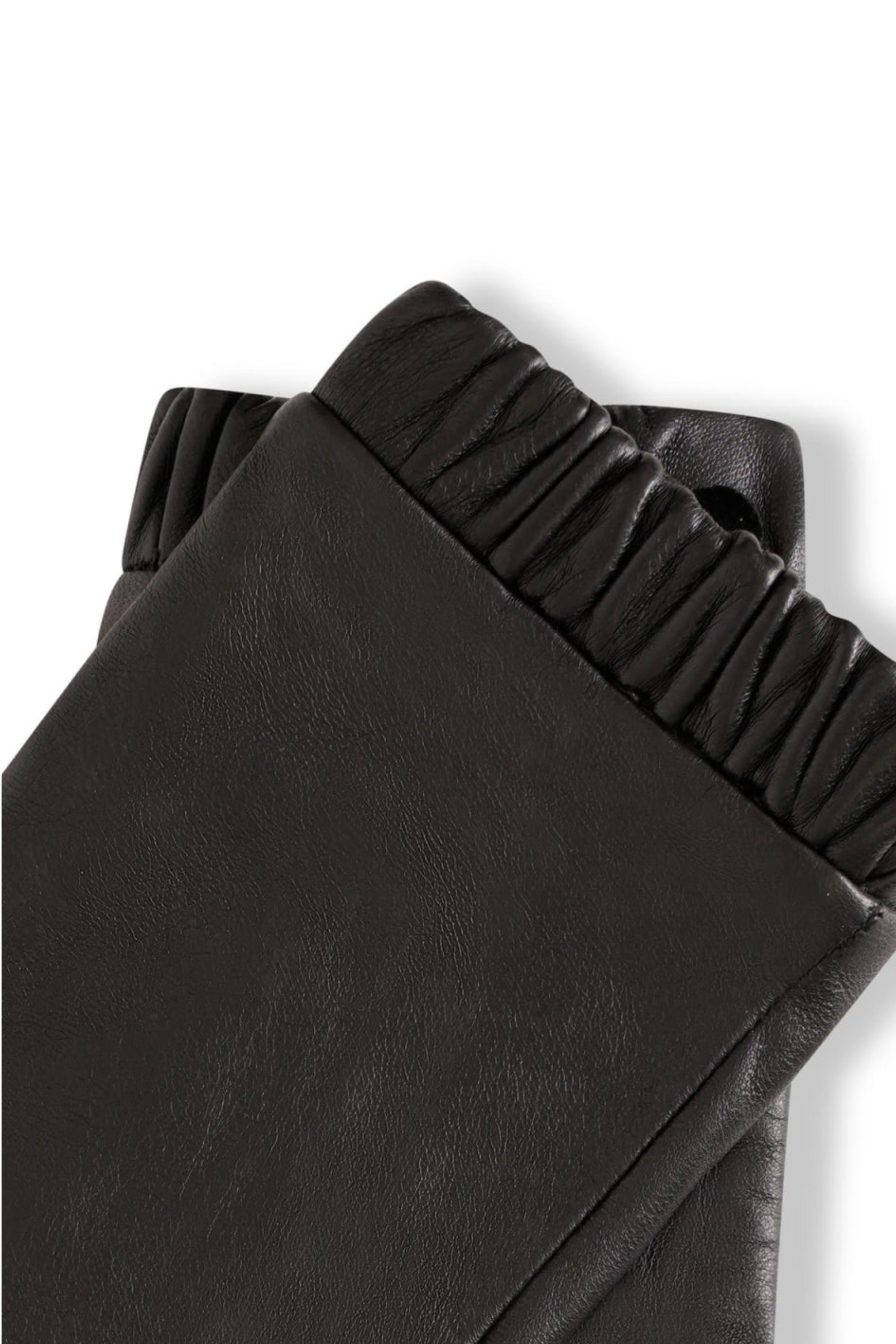 Barneys Originals Black Real Leather Gloves