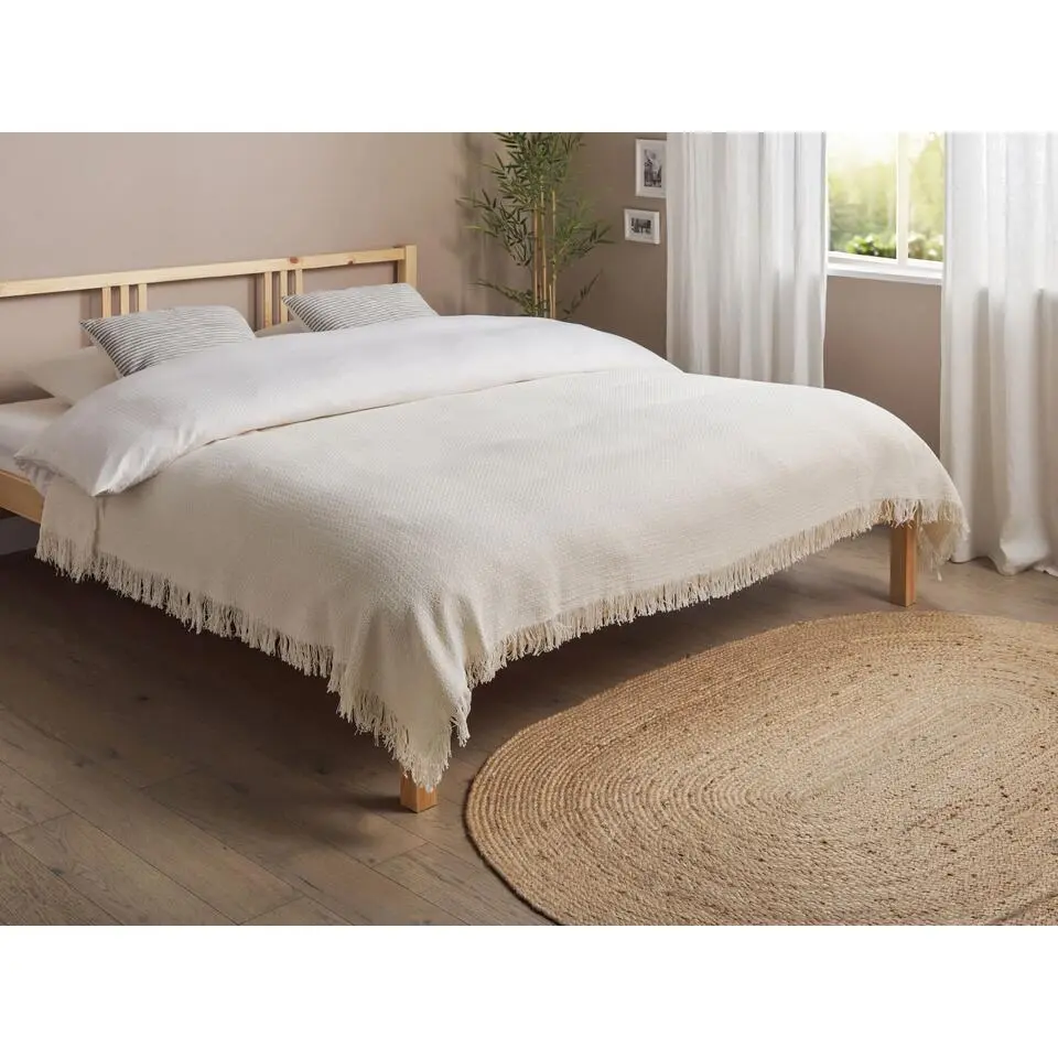 YERBENT - Bedsprei - Wit - 150 x 200 cm - Katoen