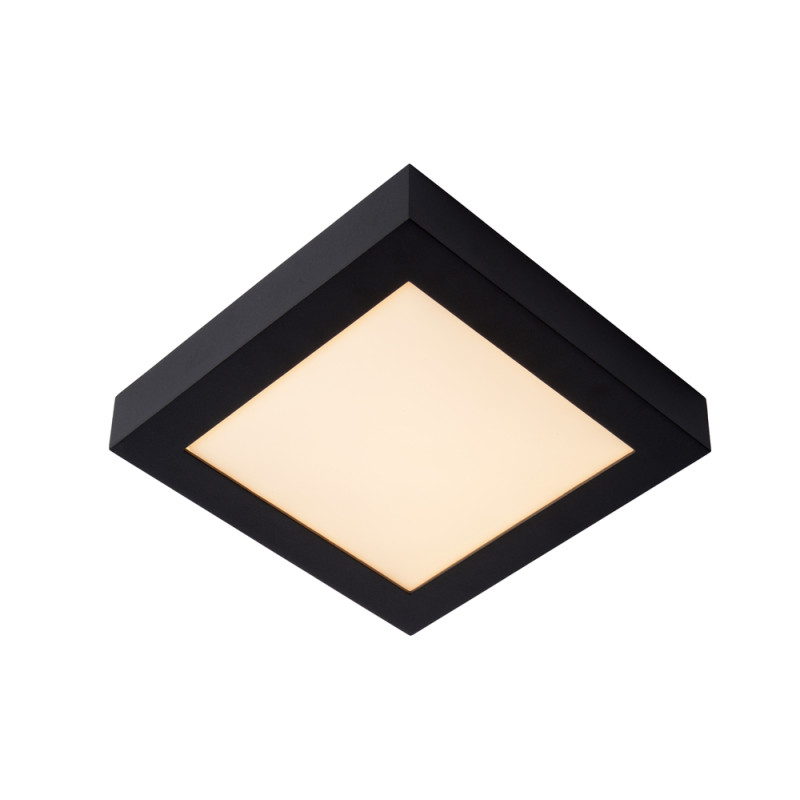 Plafonnier LED pour salle de bain Brice carré noir 1186 lm 22 W LUCIDE