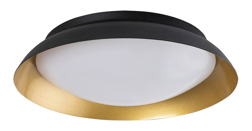 Plafon HAFSAokrągły czarno-złoty-biały LED 1x24W 40cm 1250lm IP20 Rabalux