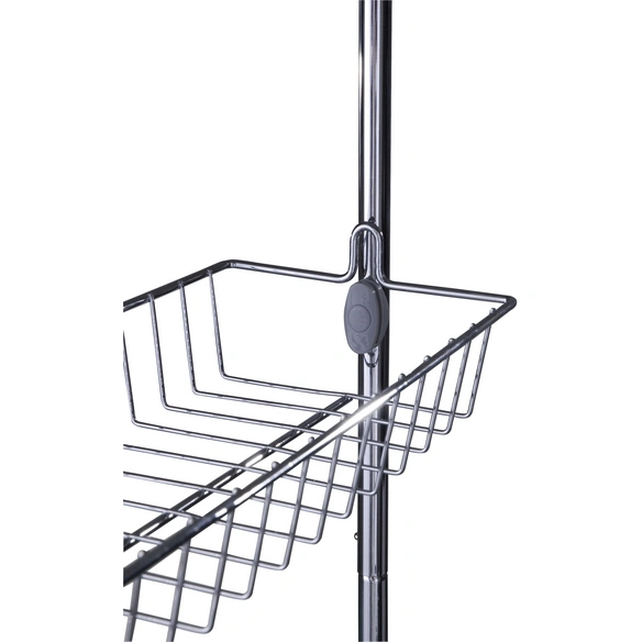 Türregal, BxHxL: 50 x 109 x 14 cm, silberfarben glänzend