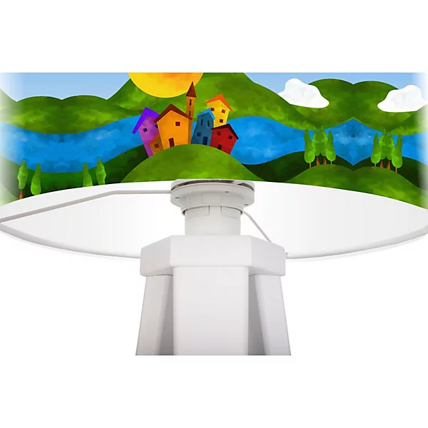 Lampe de chevet kids foto-066 30 x 30 x 45 cm Blanc, vert