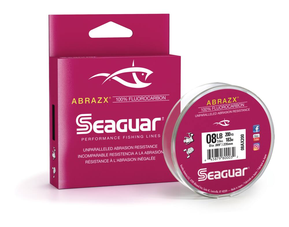 Seaguar AbrazX Fluorocarbon Fishing Line, Clear