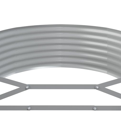 NNEVL Garden Raised Bed Powder-Coated Steel 322x100x36 cm Grey