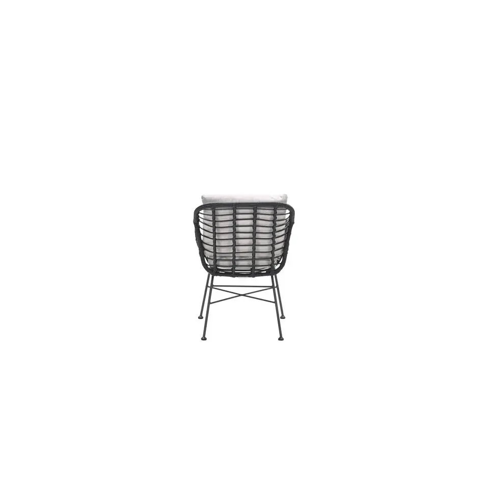 Margriet dining fauteuil- carbon black - zwart -desert sand