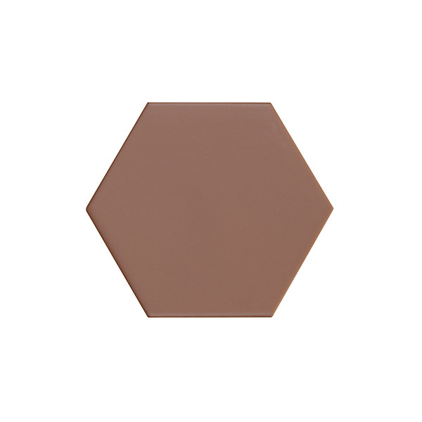 Carrelage sol / mur hexagonal uni terracotta orange mate 11,6x10,1 cm KROMATIKA CLAY