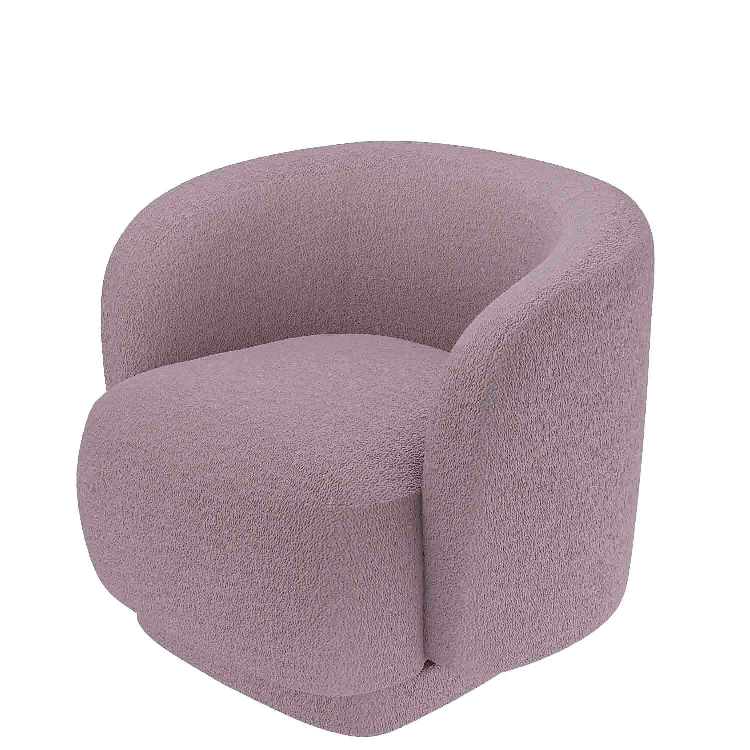 VICTORIA - Fauteuil bouclette couleur rose