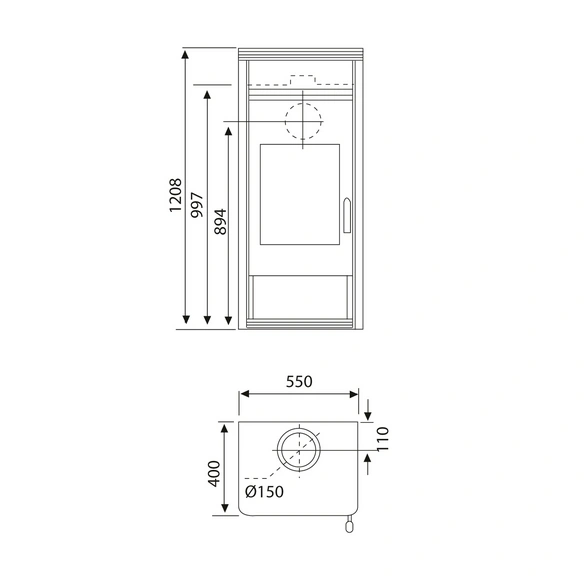 Kaminofen »Fulgor«, KO KF111, Leistung: 8 kW