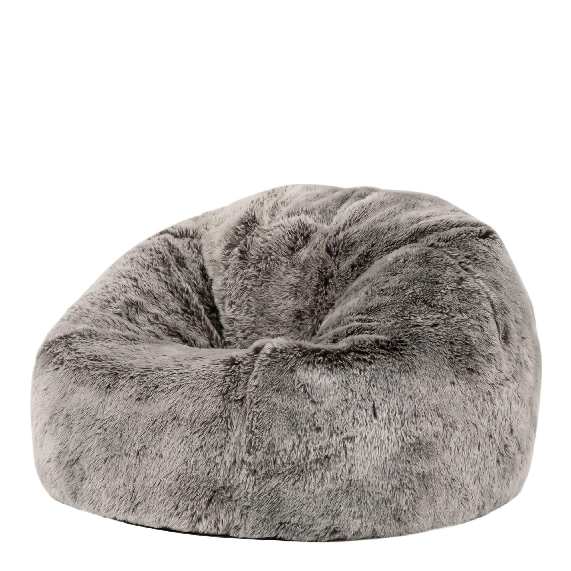 - Pouf enfant fausse fourrure gris loup