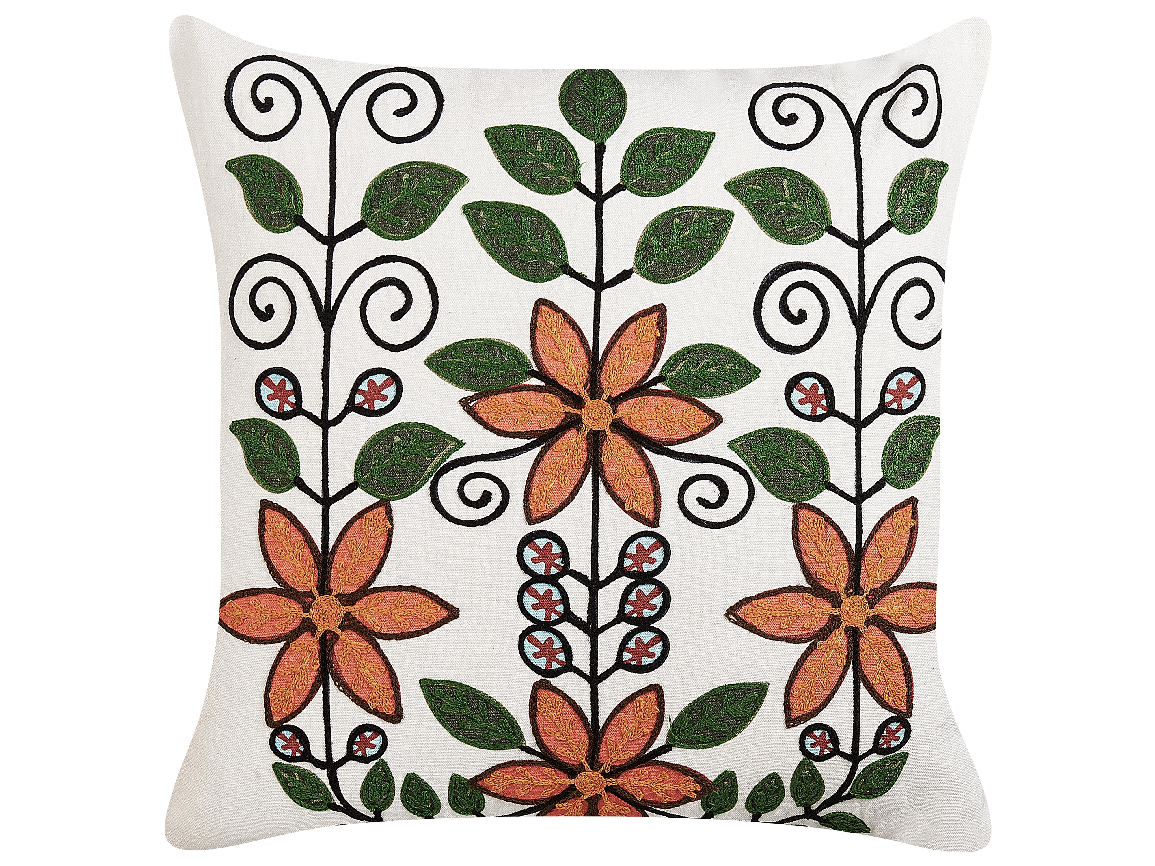 Throw Cushion VELLORE Cotton 50 x 50 cm Multicolour Floral Pattern